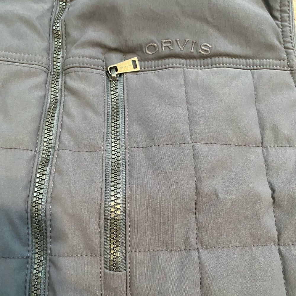 Orvis Men's L Gray Quilted Vest Full Zip | It’s Tuk Tuk Time - Picture 3 of 11
